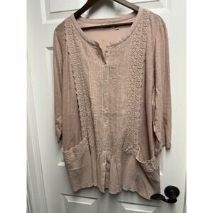 Logo Lavish Pink With A Lace Embellishment Sz 2x